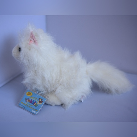 NWT Webkinz Persian Cat With Code Unused - HM110 White Persian Cat with Bow - Picture 2 of 10
